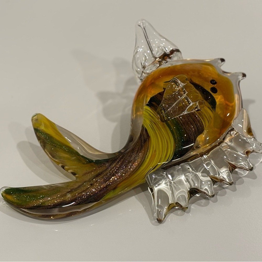 Murano-Style Handcrafted Glass Fish Figurine